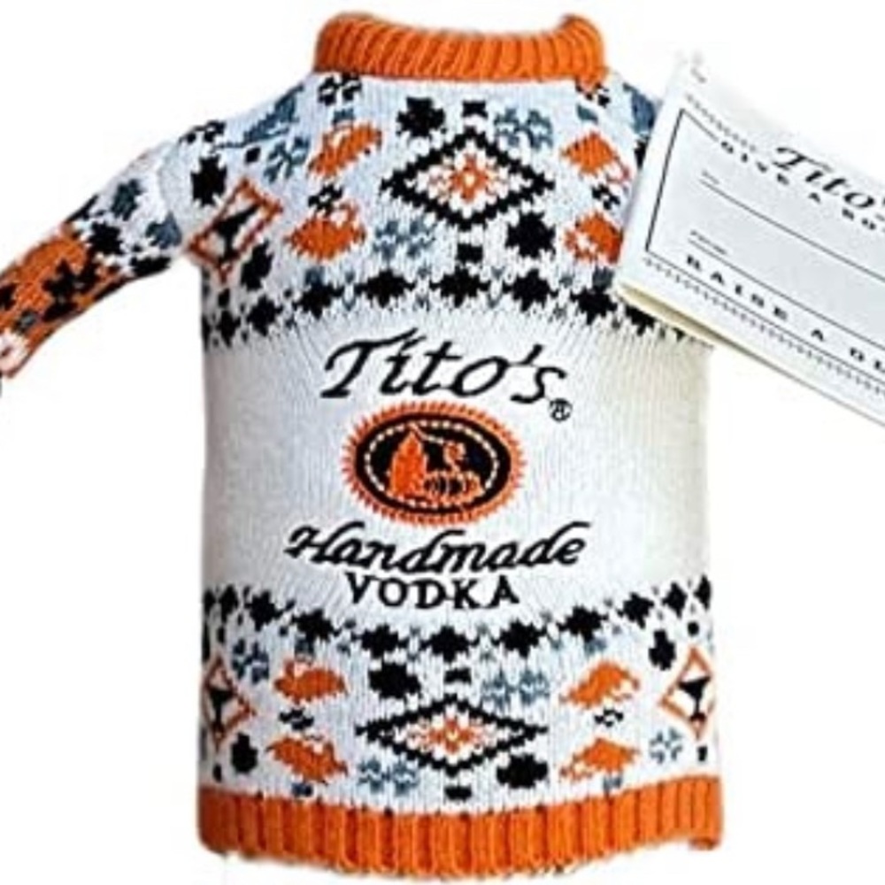 Titos handmade vodka bottle sweater